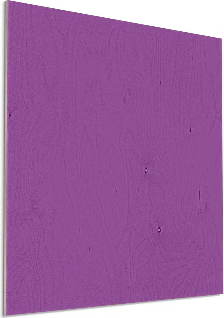 DEQORI Holzbild 50x50 cm 'Unifarben - Violett' Bild auf Holz Wandbild Kunstdruck