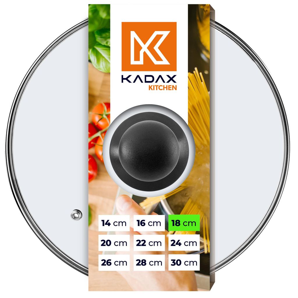 KADAX Glasdeckel, hitzebeständiger, mit Griff aus Produktbild 