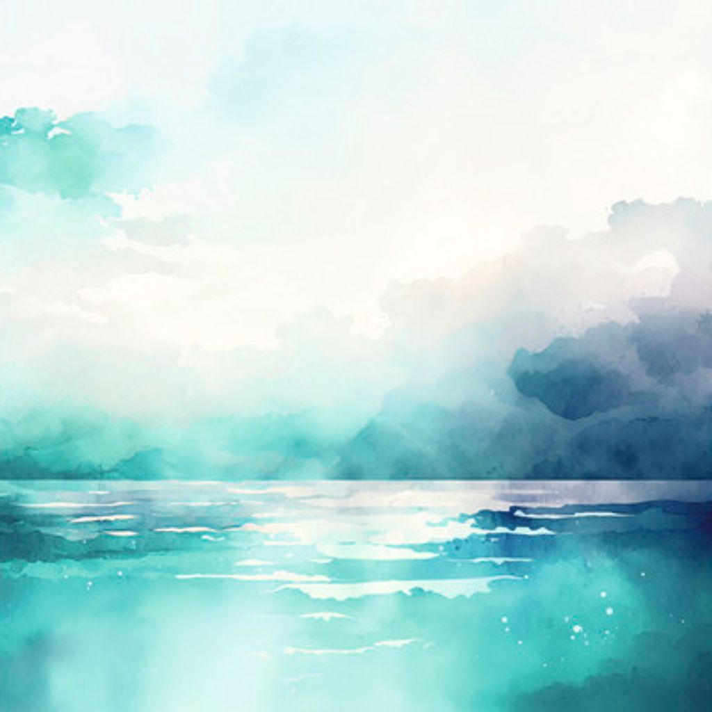 Leinwandbild Aquarell Seaside III 40x40 cm Produktbild 