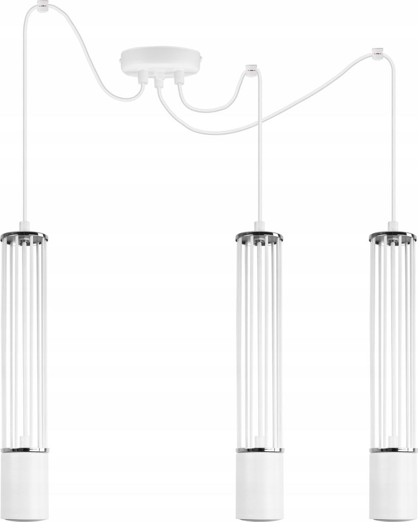 LED Deckenlampe Hängelampe Kronleuchter weiß Spinne Loft elegant für Wohnzimmer