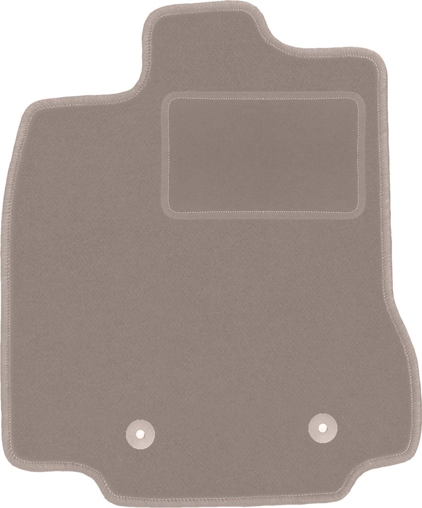Fahrerfußmatte Velours beige passend für Jaguar XF I 2WD X250 (2007-2015, Limousine, Kombi) – mit Befestigungen – passgenau