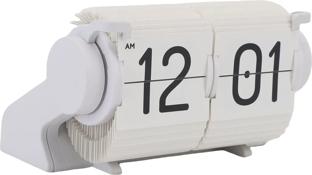 Horloge à bascule USB silencieuse avec rappel et design mécanique 70s