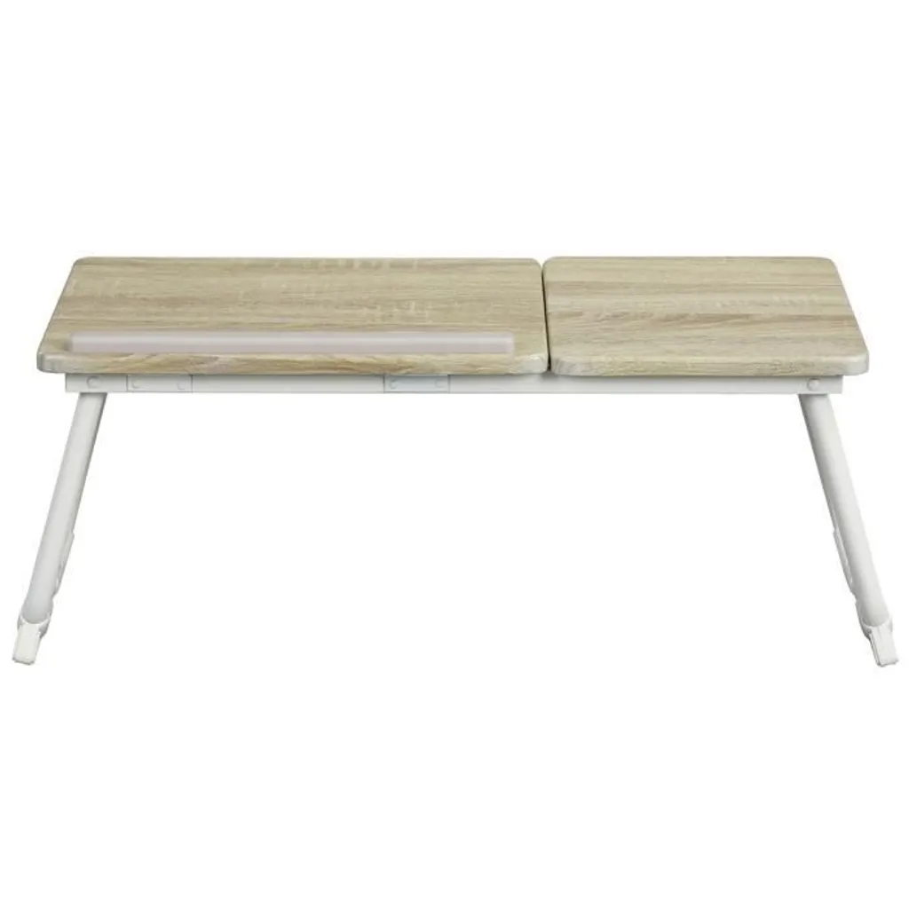 Étagère de lit pliable MAMIE BEECH en métal hêtre et blanc pour chambre