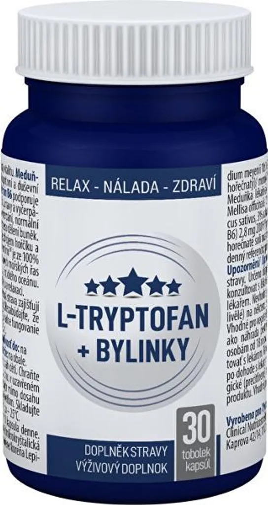 L-Tryptophane Herbes 30 gélules pour la relaxation et le sommeil naturel