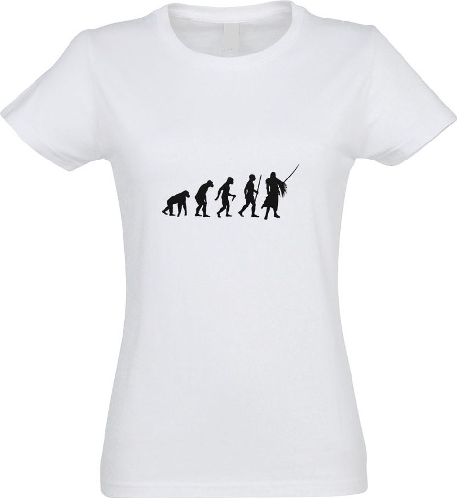 Kiwistar - T-Shirt tailliert - Damen - Weiss - Videospielheld Evolution - mit Motiv Bedruckt - Funshirt Design - Sport - Freizeit - Damen - XL