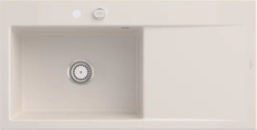 V&B Spüle Subway Style 60 li, m Abl.garn, Exzenter, crema C-plus