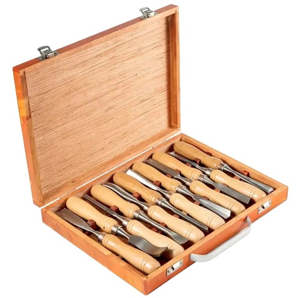 Holzdrechselwerkzeuge, Handmeißel-Set, professionelle Stechbeitel, 12 Stück