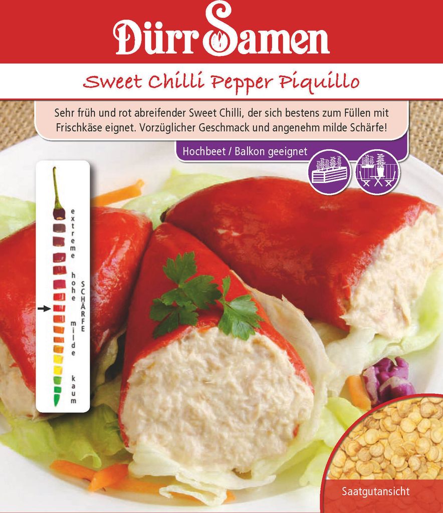 Sweet Chili Pepper Piquillo | Chillisamen von Dürr Samen