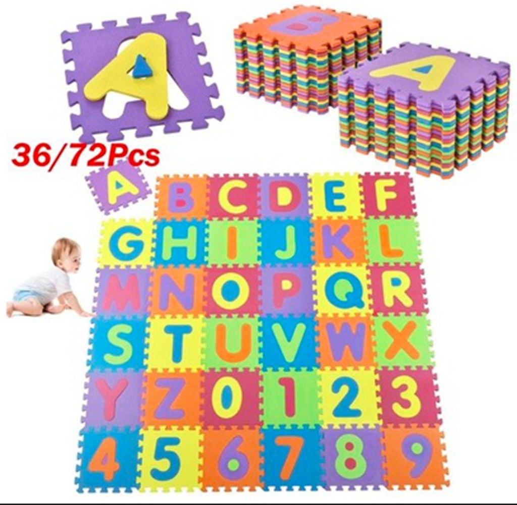 Spielmatte 36tlg Spielteppich Puzzlematte Kinderteppich Matte Schutzmatte DE 