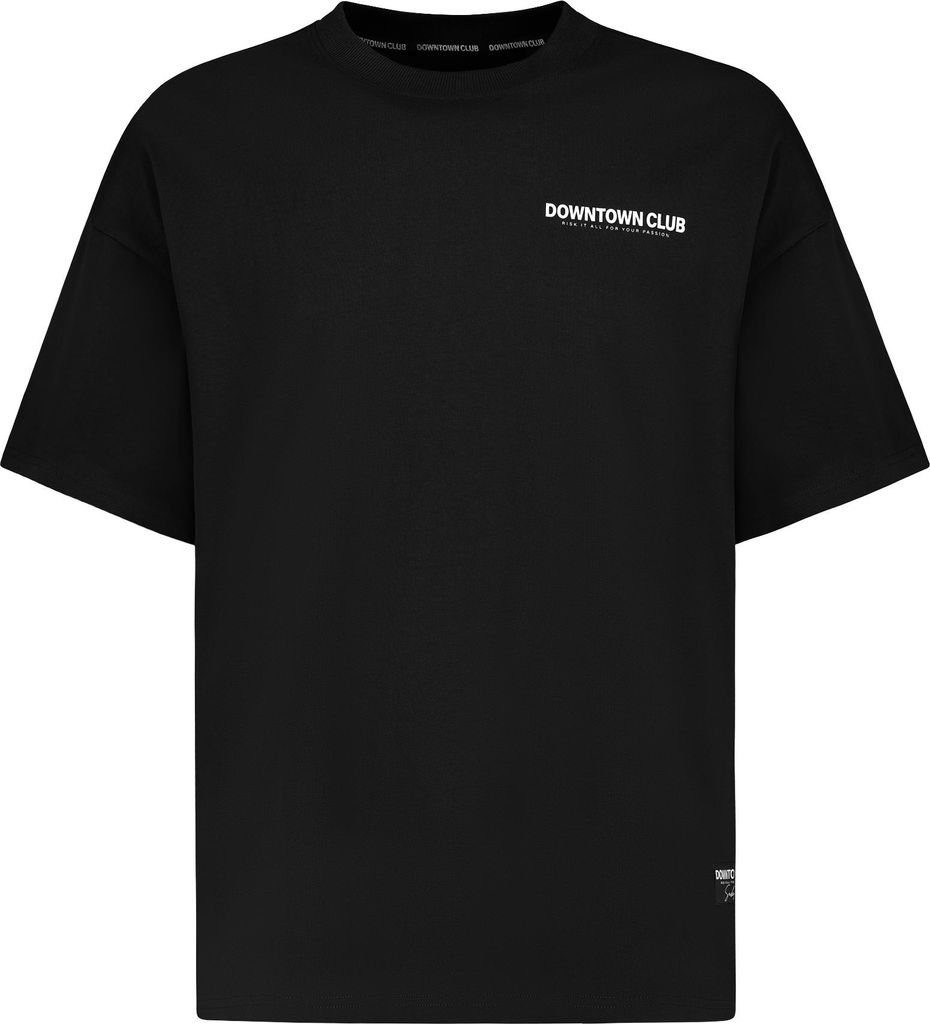 Sublevel Oversized T-Shirt mit Downtown Club Logo Slogan Größe: S