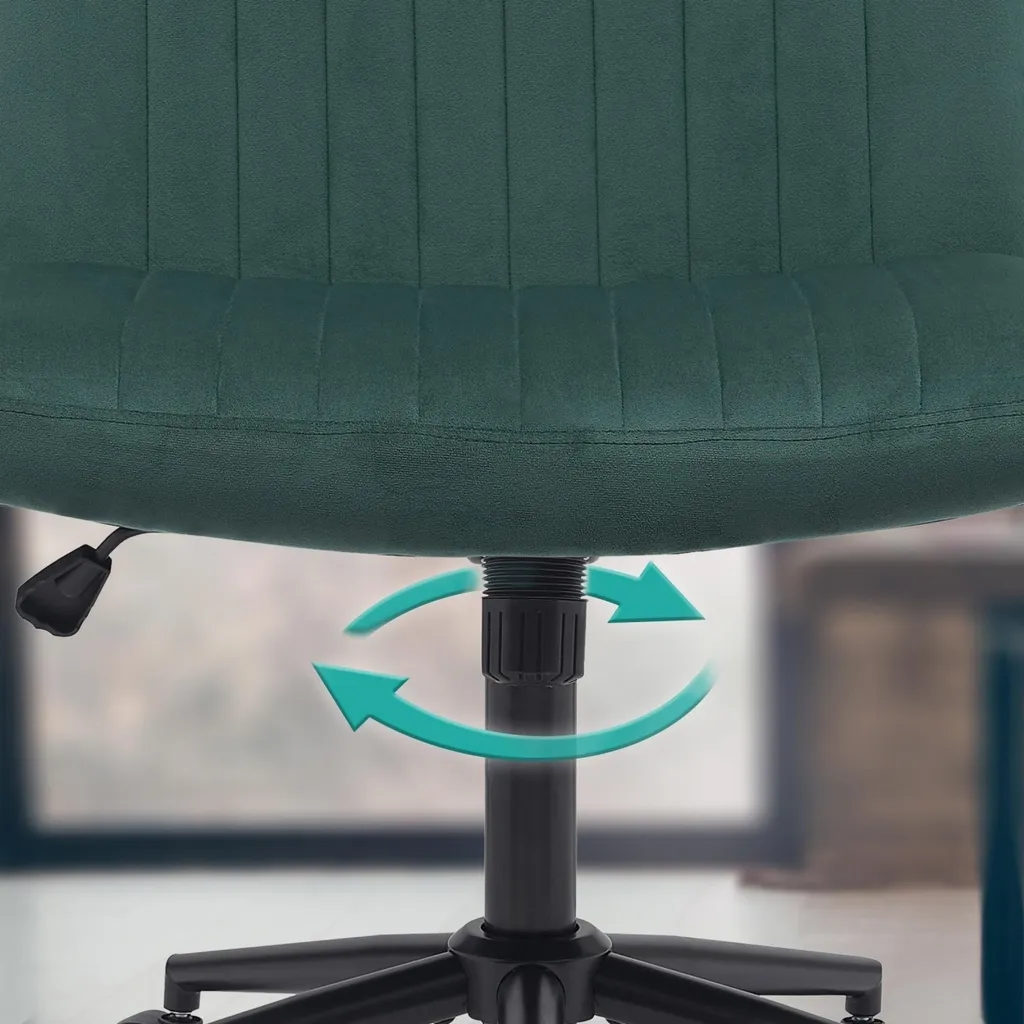Sedia Ufficio Kingman in Velluto Verde | Design-Shop Ergonomia e Lusso - 6