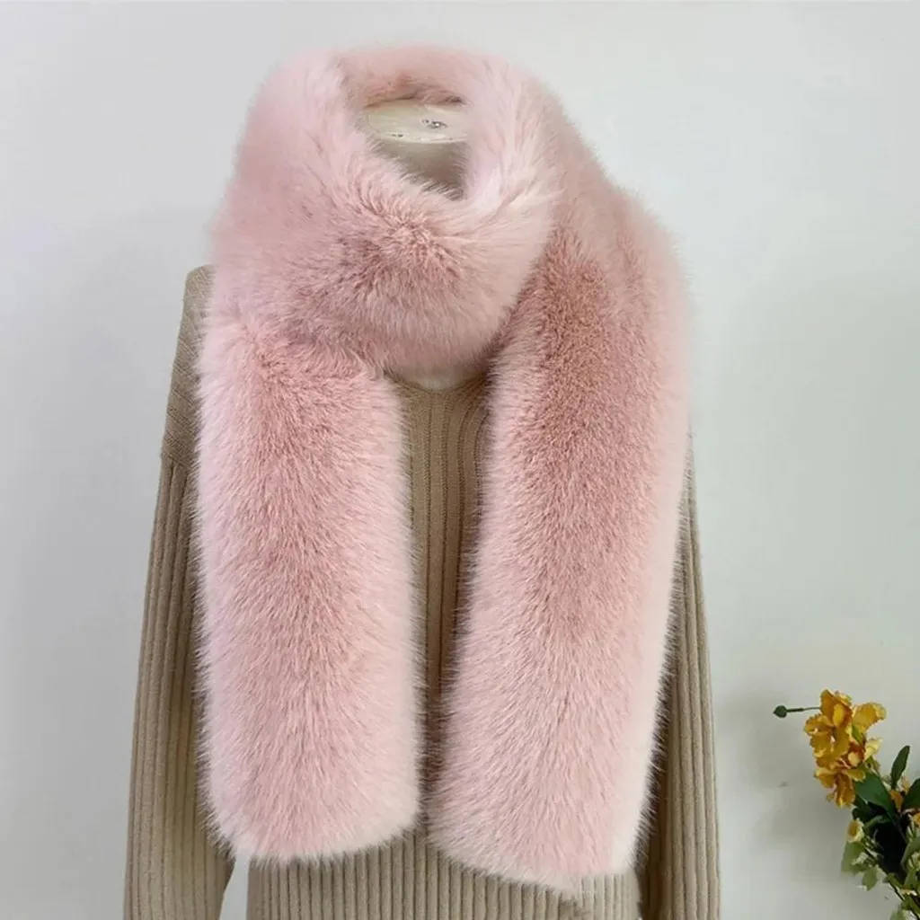 Sciarpa Rosa Pelliccia Sintetica Unisex - Trend Inverno 2025/2026 - 2