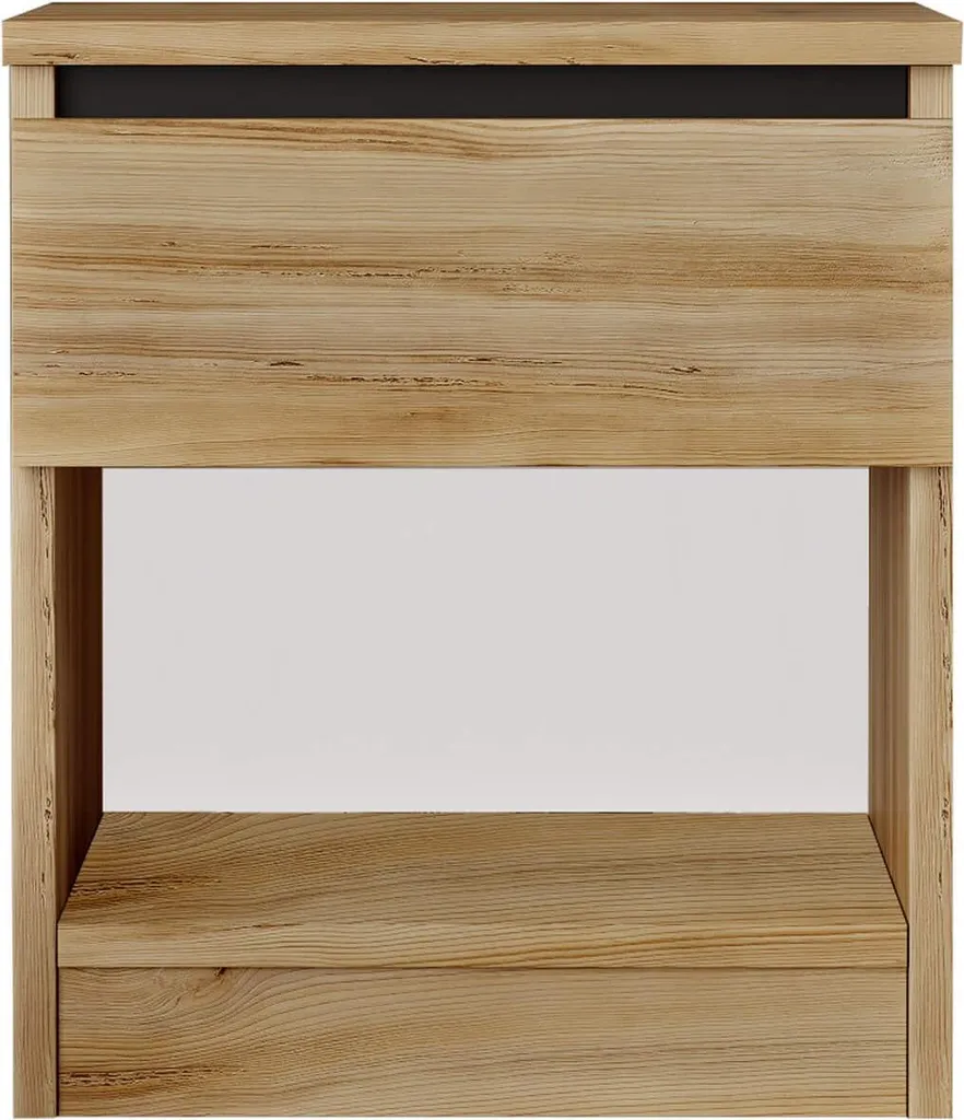 Table de chevet pour chambre parentale chêne clair avec 1 tiroir