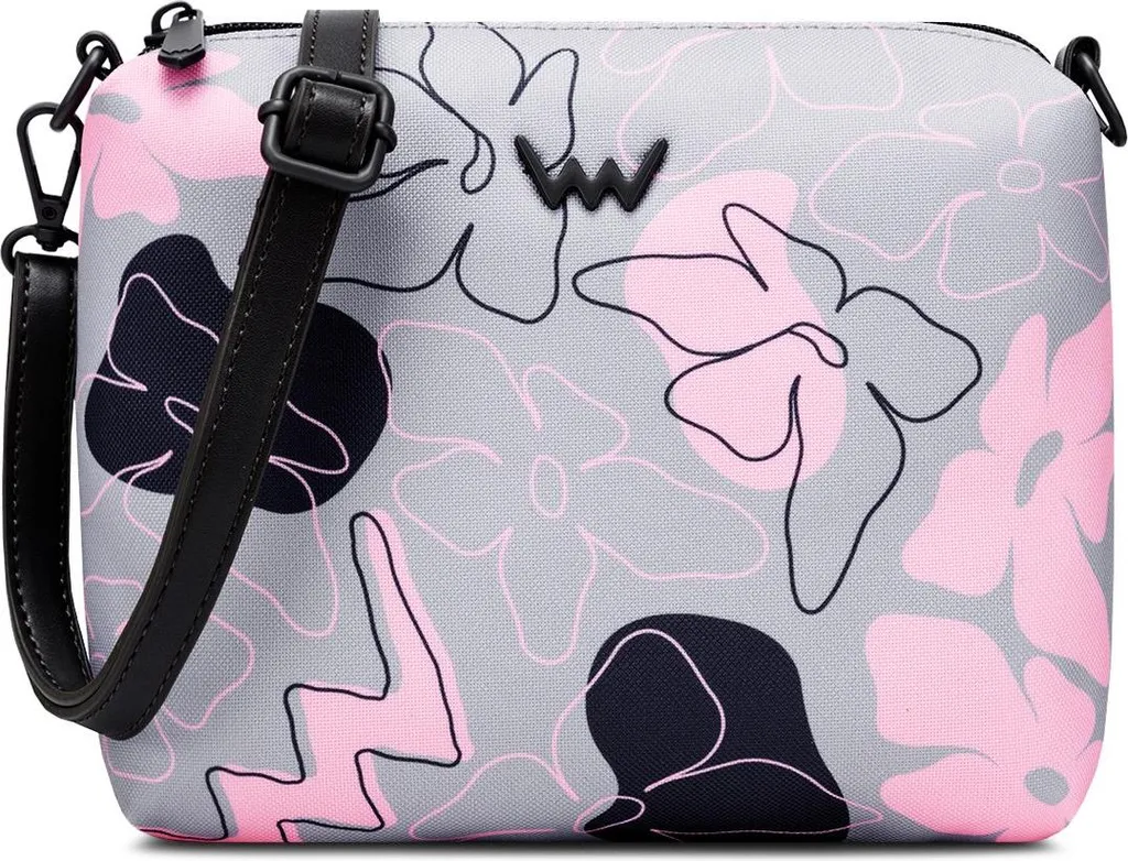 Vuch Nuria Flowers Line: Borsa Tracolla Grigia Donna Trendy
