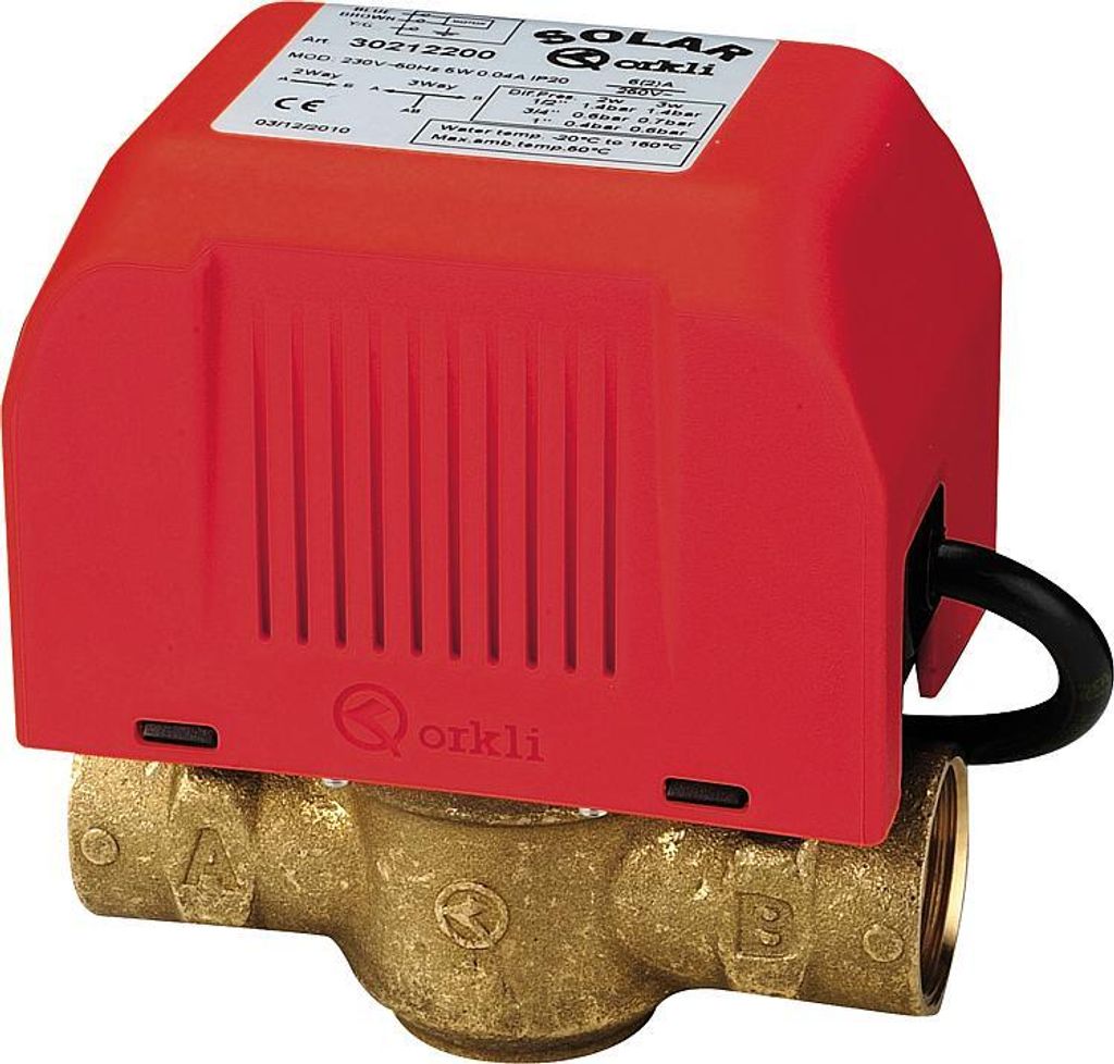 Orkli Zwei-Wege Zonenventil 3/4 Zoll Innengewinde Solar Solaranlage Solarthermie