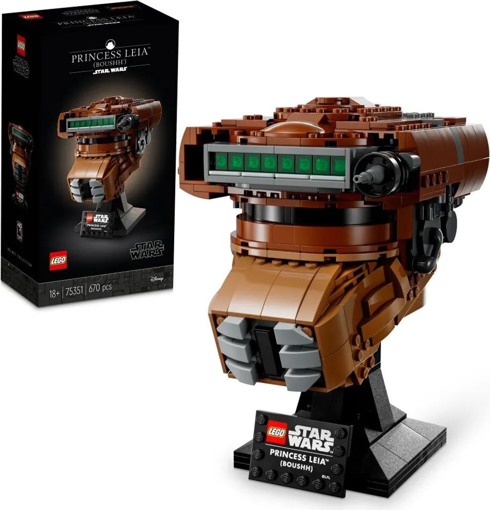 Maquette de Collection Casque Princesse Leia LEGO Star Wars 75351 Set