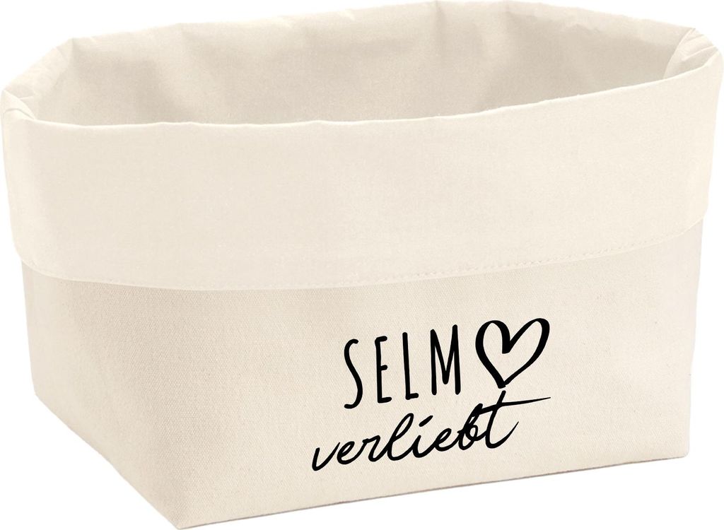 Huuraa Organizer Selm verliebt 3 Liter Medium Canvas Baumwolle Utensilo Geschenkidee