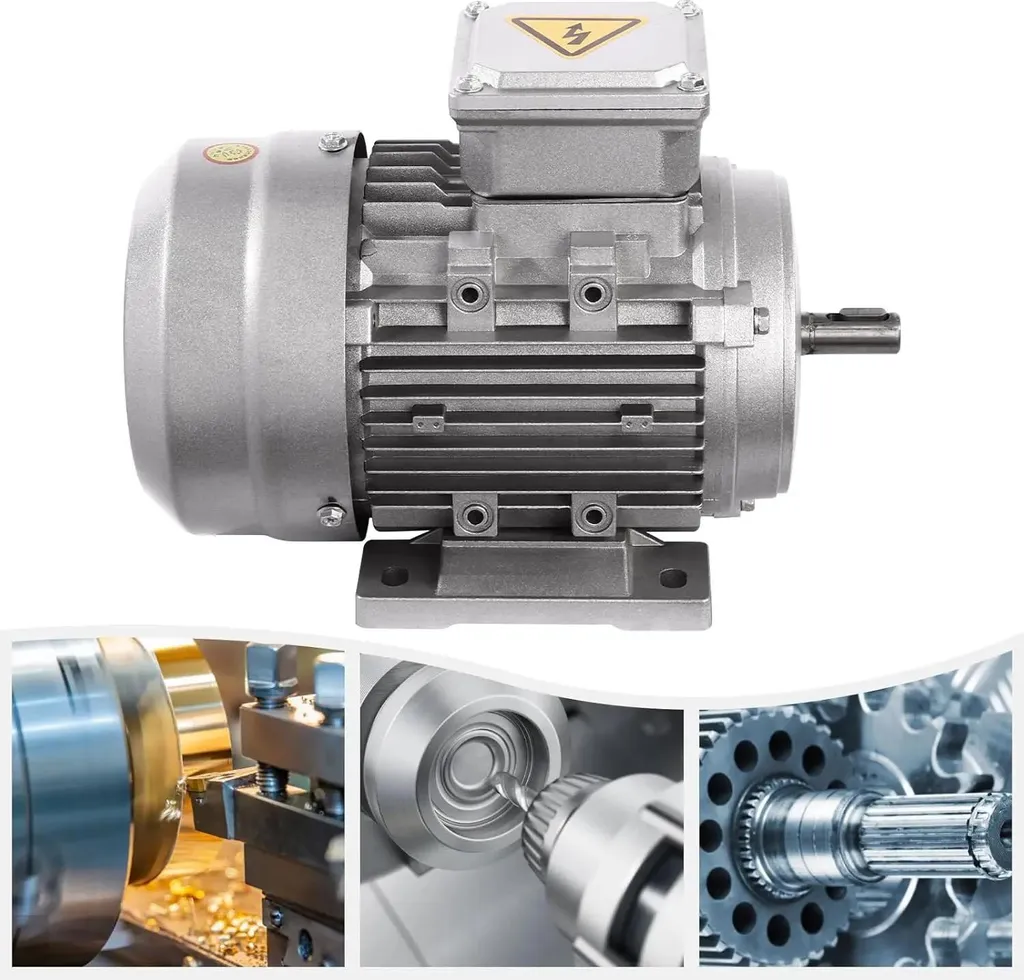 Moteur Électrique Triphasé 750W 380V 10 tr/min Arbre 14mm Série MS