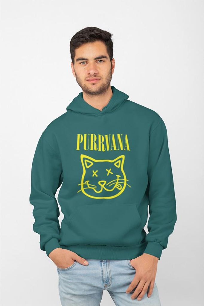 D&B Uni Hoodie ZN00009 Purrvana Dunkles Türkis-Größe M