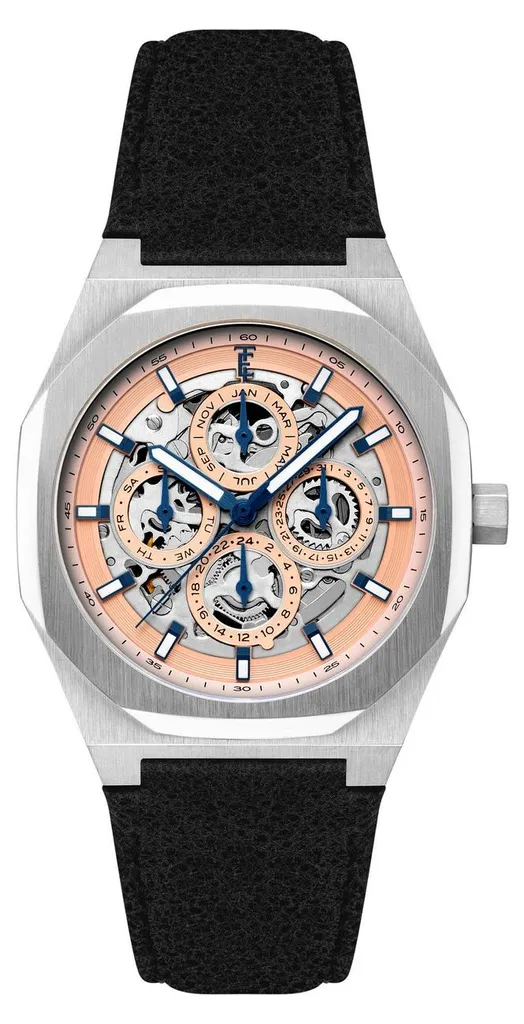 Montre Automatique en Cuir Noir Earnshaw Discovery Drake ES-8308-01