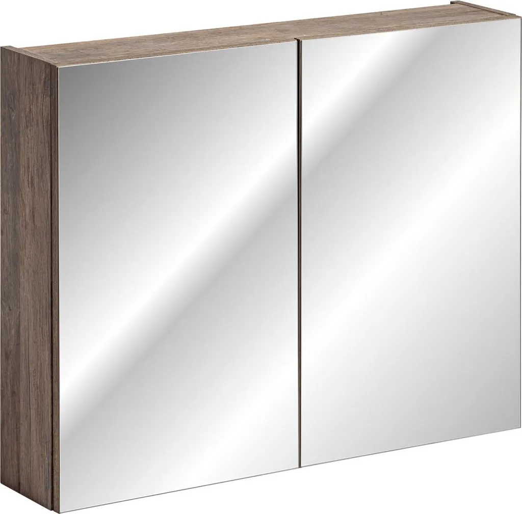 Armoire de toilette 80 cm chêne Santa Fe Vintage avec double miroir