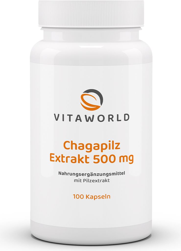 Chaga Pilz Extrakt 500 mg Kapseln 100 St