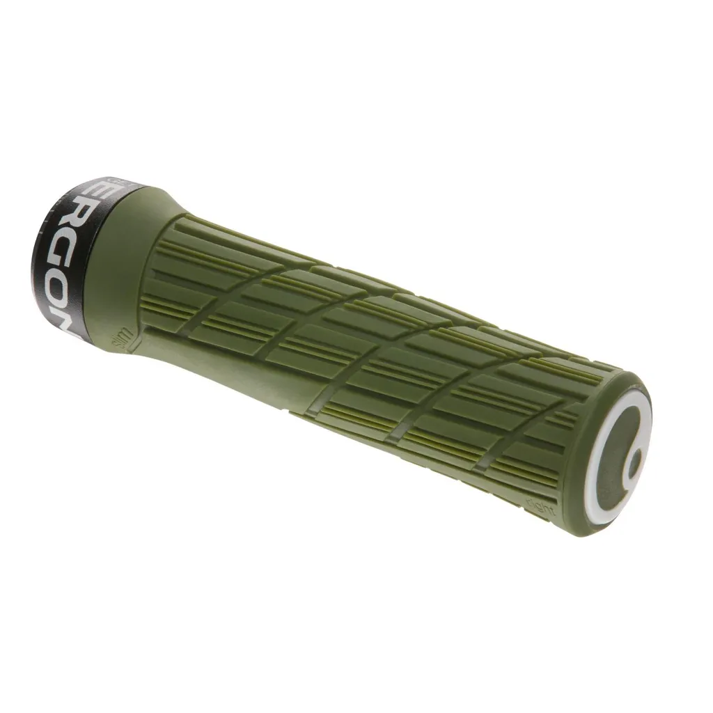 Poignées VTT Ergon GE1 Evo Slim 30 mm Vert Mousse Foncé Lock-on