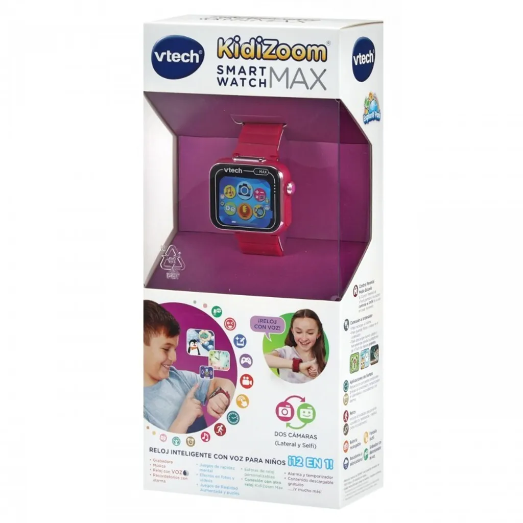 VTech Kidizoom MAX Raspberry : Montre Enfant Écran Large et Double Caméra - 3