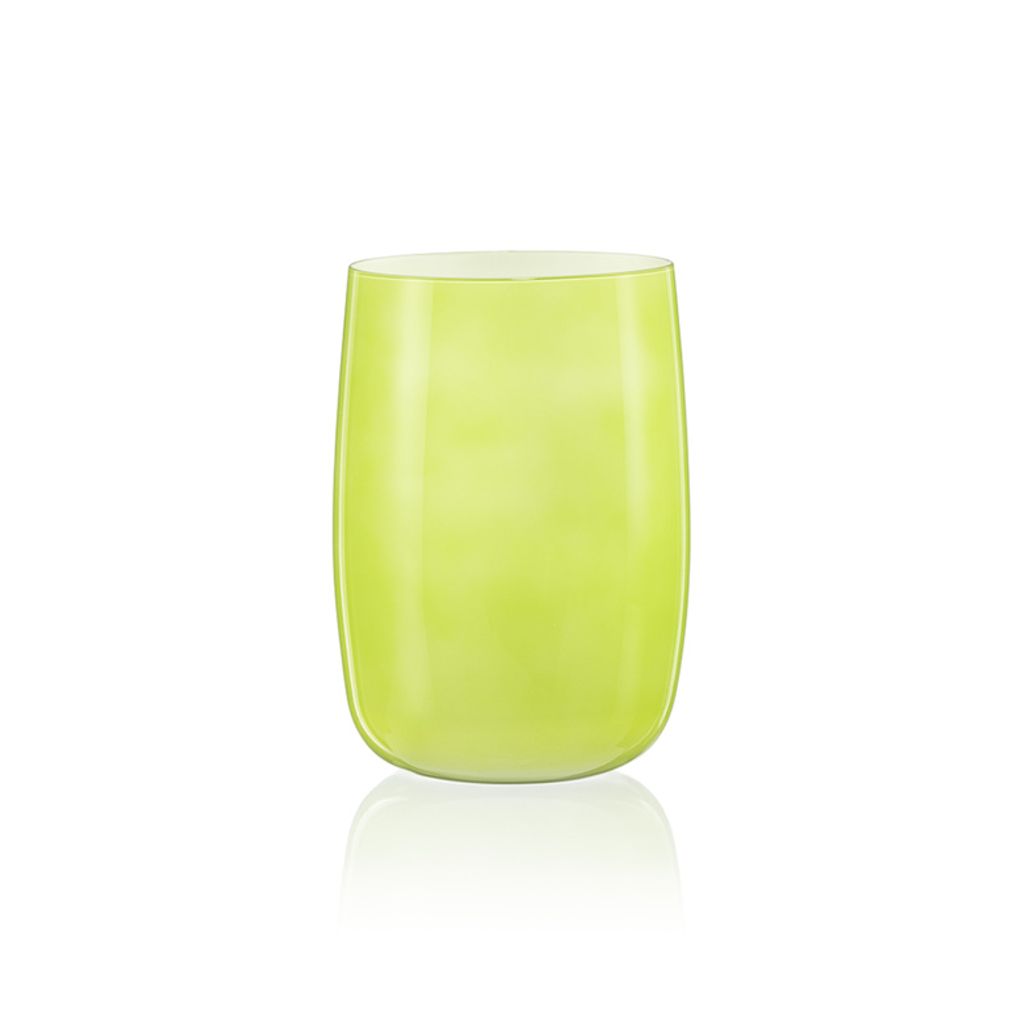 Vase Dekovase Blumenvase Caribbean Dream Pistazie Kristallglas 180 mm Bohemia Crystalex