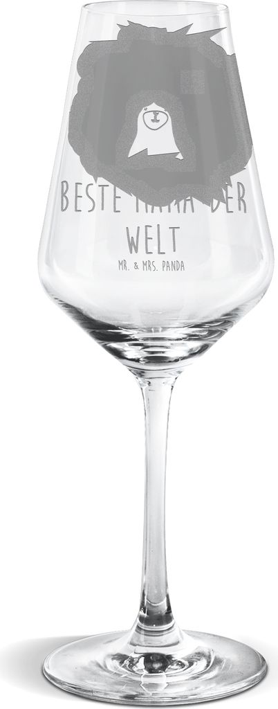 Mr. & Mrs. Panda Weißwein Glas Bär Königin - Transparent - Geschenk, Kelch, Mutti, Weißweinkelch, Weinglas, Teddy, wein, Mama, Beste, Ist Die, ...
