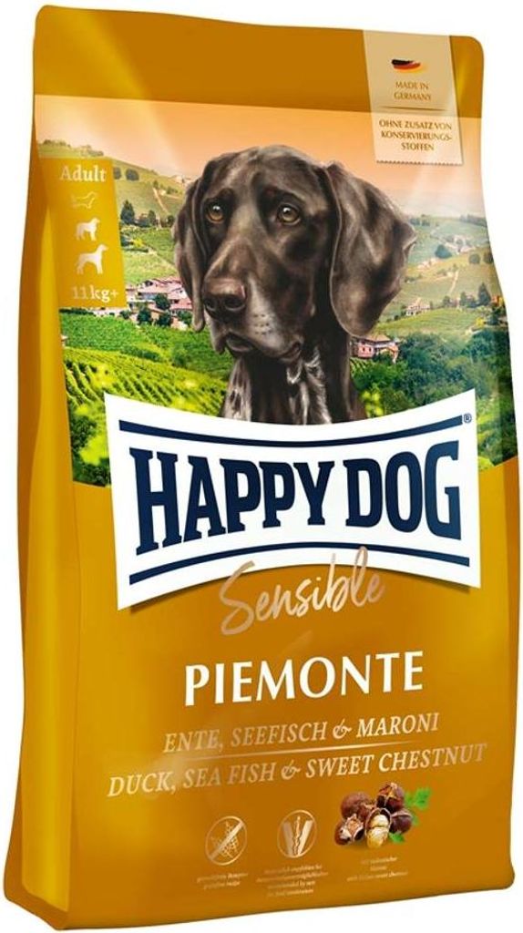 HappyDog 1kg Piemonte Ente & Seefisch & Esskastanie
