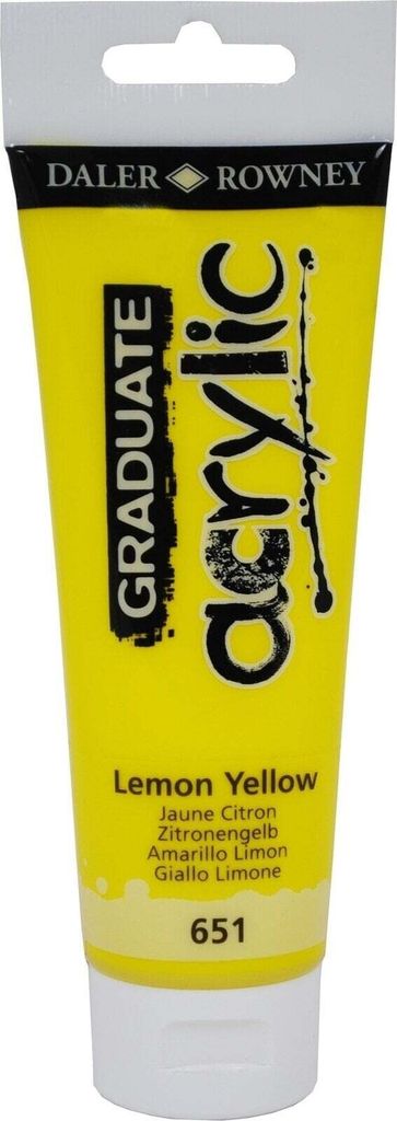 Daler Rowney Graduate Acrylfarbe, 120 ml, Zitronengelb