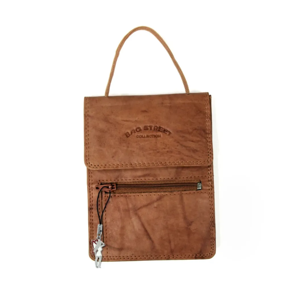 Portafoglio Street in Vera Pelle Marrone 14x10cm | D2OTJ503C Pelle Vintage