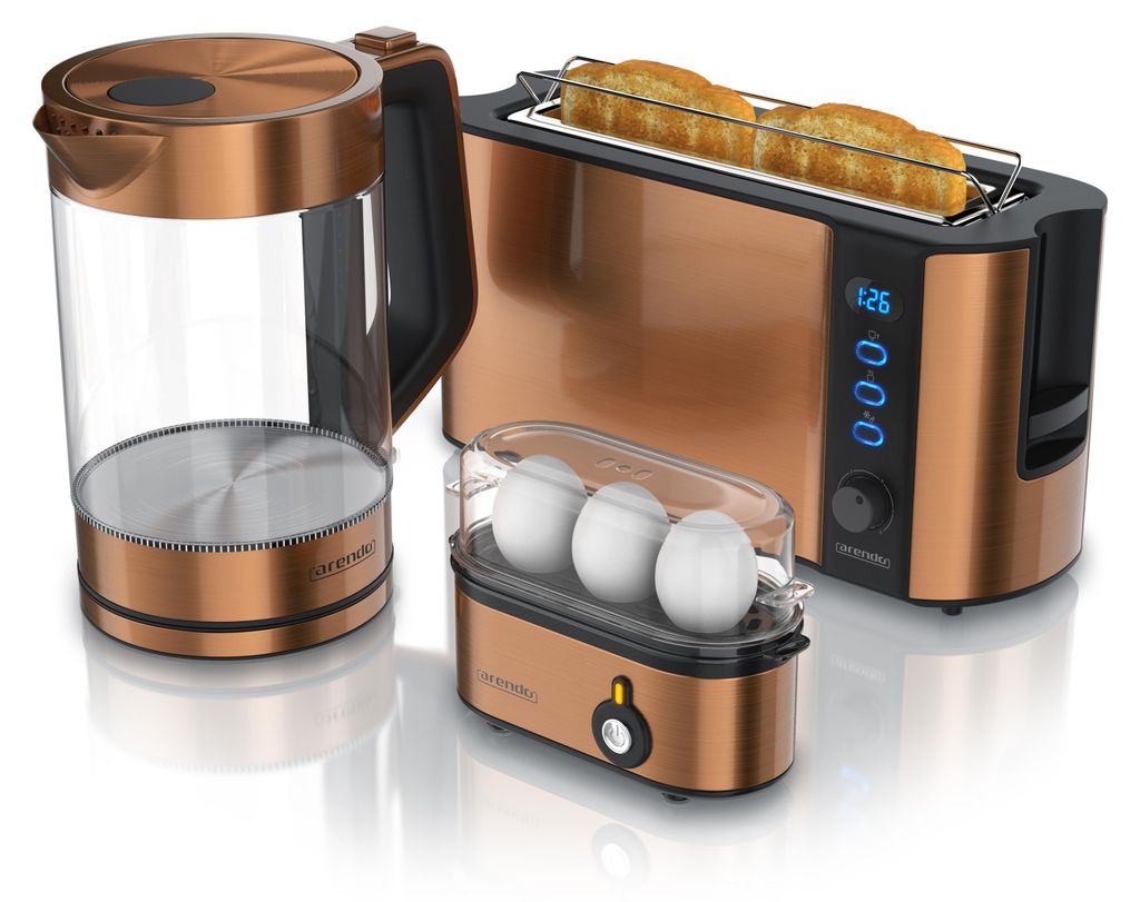 Arendo set petit déjeuner en cuivre, bouilloire + cuiseur à Image du produit 