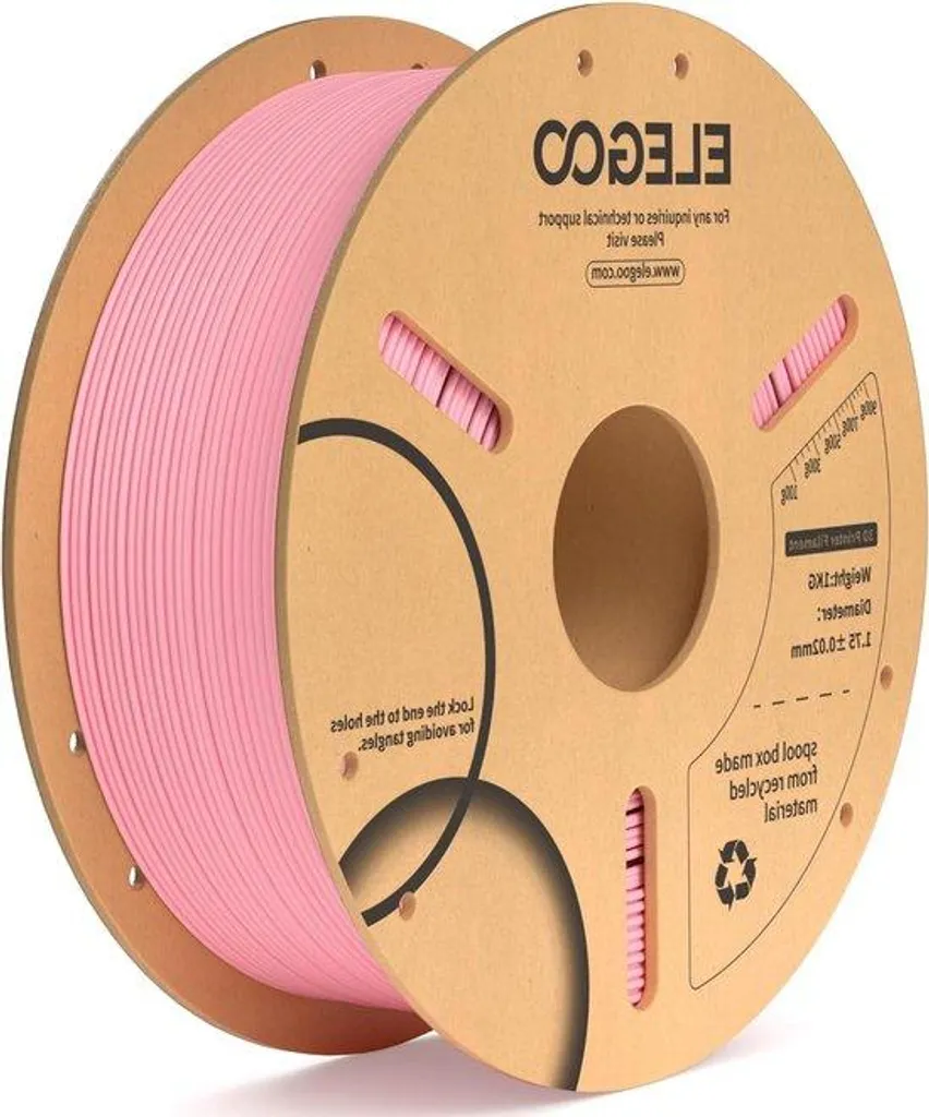 Filament PLA 1.75mm rose pour prototypage rapide et modélisme en 3D