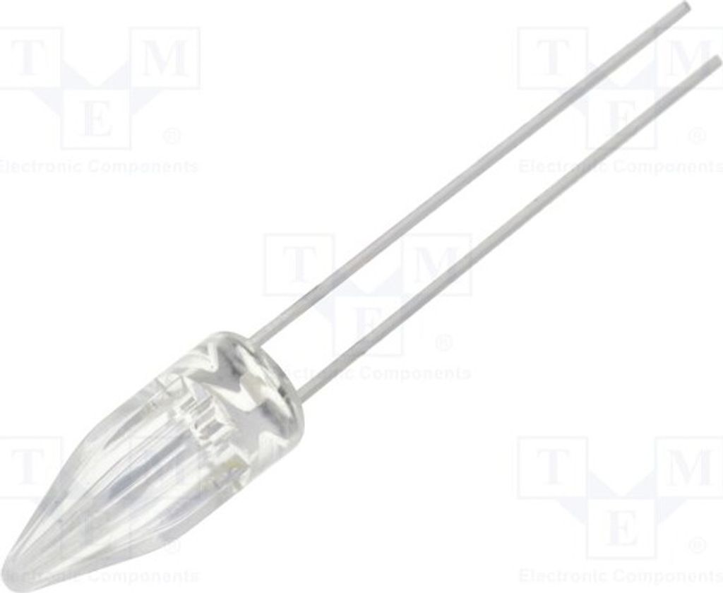 2x LED 100° 1,8÷2,4V 5mm 1560÷3000mcd kaltweiß 20mA OSPW5AA1B Special Effect LED-