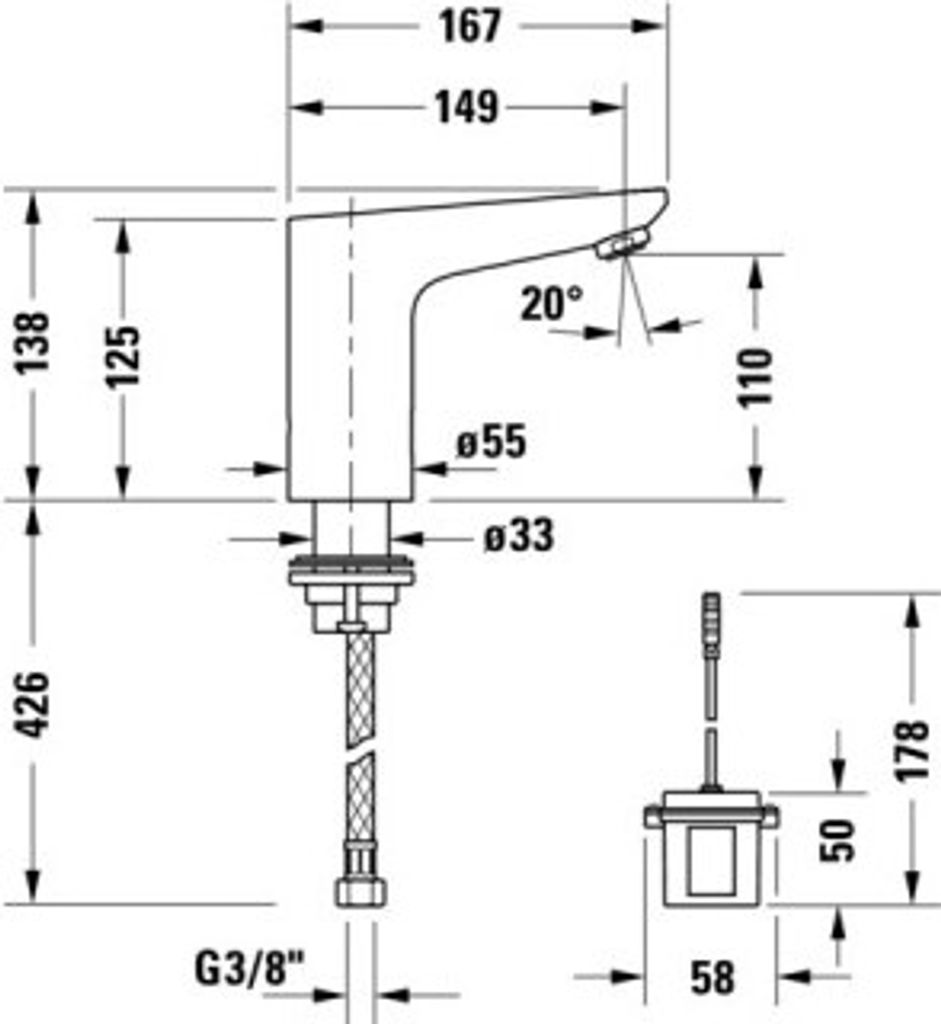 DURAVIT SE1094009010 Sensor 1 Waschtischmischer elektr.