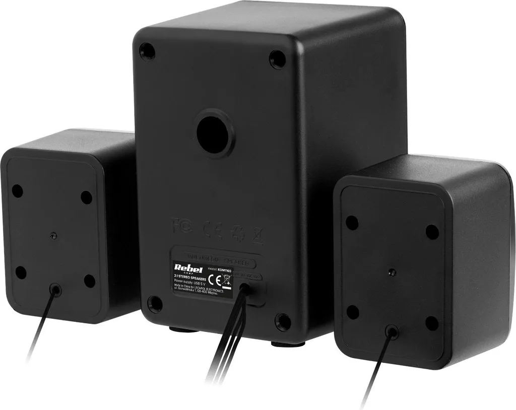 Haut-parleurs 2.1 Rebel Comp CS-50 - Son Puissant 11W et Caisson Basses - 3
