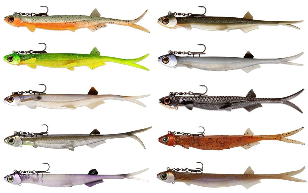 Quantum 70g 25cm Pelagic Shad Set - montierter Gummifisch, Farbe:Brownie
