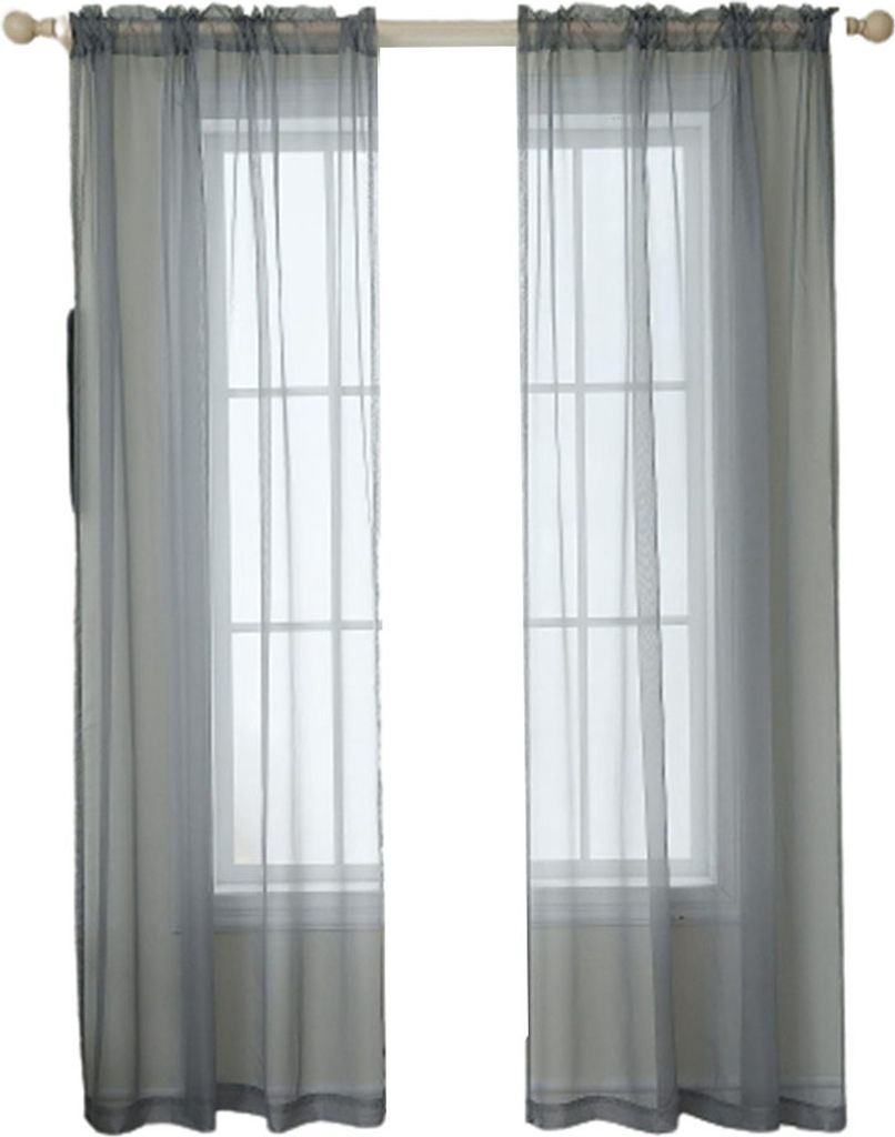 Gardinen Transparent – Schlaufenschal für Wohnzimmer, Produktbild 