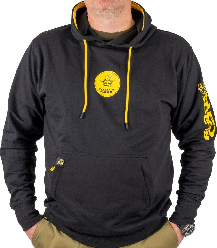 Black Cat Black Hoody - Angelpullover, Größe:S