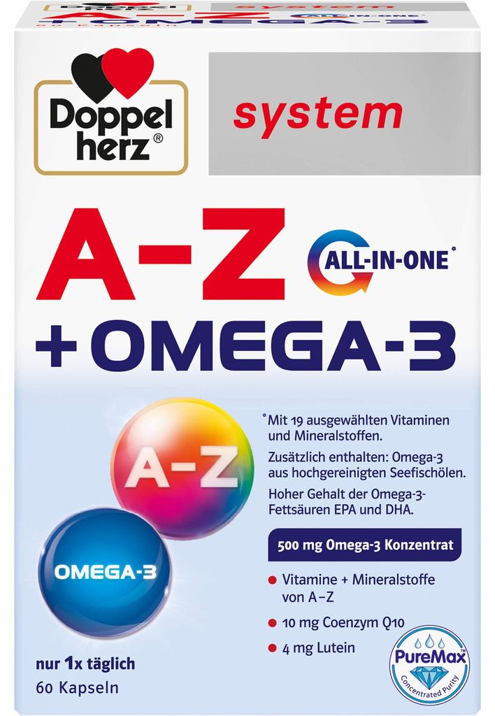 Doppelherz systém A-Z + Omega-3 Všetko v jednej kapsule, 60 Obrázok produktu 