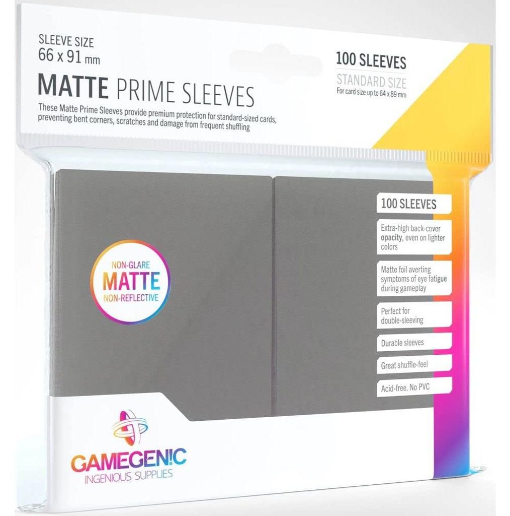 Bustine opache Prime grigio scuro per carte standard (100 Immagine del prodotto 