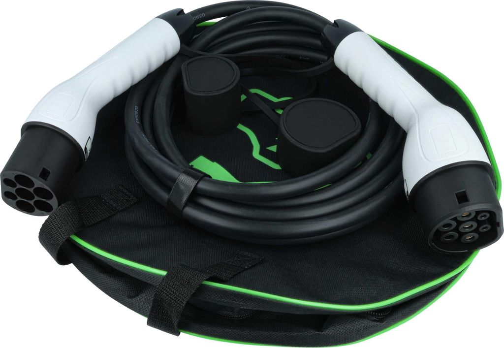 vhbw Typ 2 Ladekabel 7 kW 32 A 1-phasig 5 m für E-Auto - Kabel für Wallbox & Ladestation