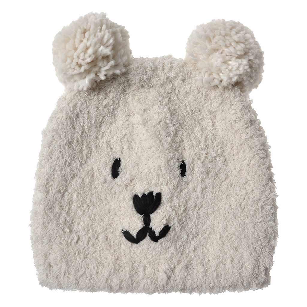Clayre & Eef Mützenkind one size Weiß Acryl Bär