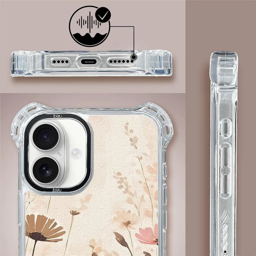 Coque iPhone 16 Plus IBIZU DropGuard Ultra MagSafe Boho Prairie Fleurs - 6