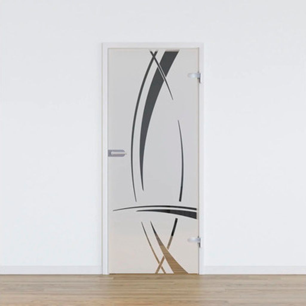 Pertura Glastür Glera Tangle 02 959 x 1960 x 8 mm Rechts für Beschlag Studio