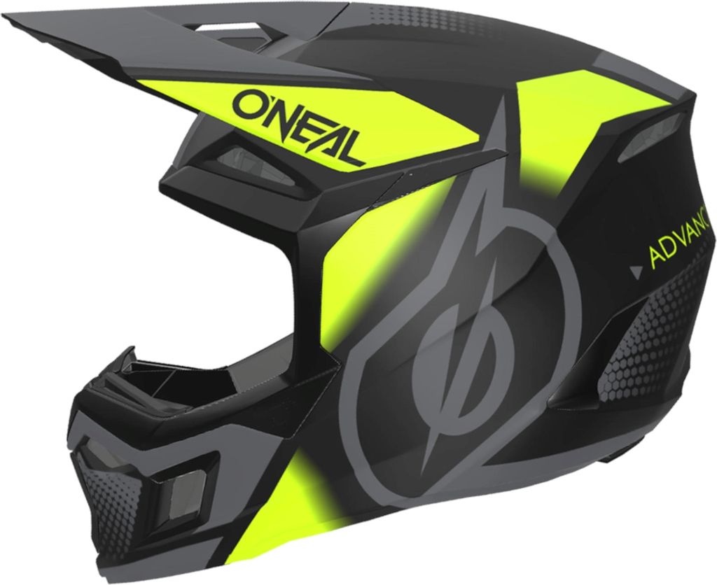 3SRS helm, model VISION, kleur: zwart/neon geel/grijs, Productafbeelding 
