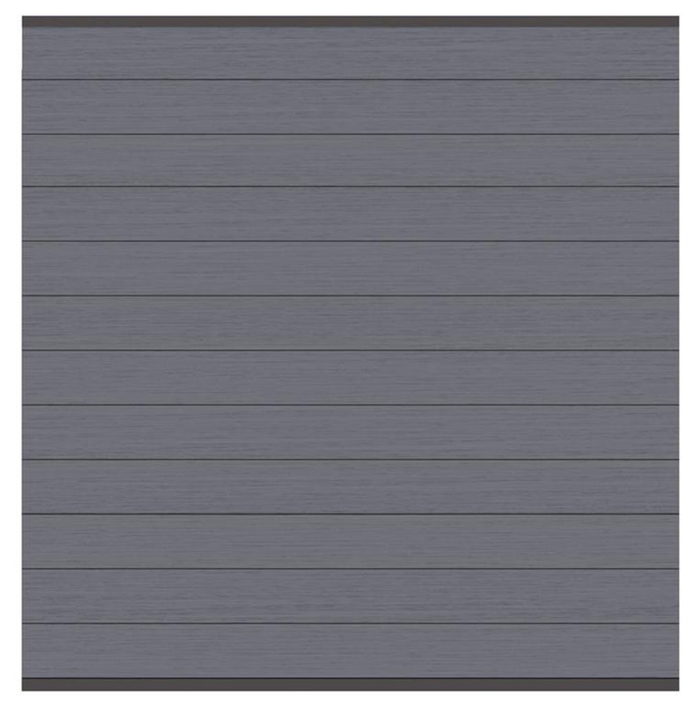 TraumGarten Anthrazit Zaunfeld Set Sichtschutzzaun, WPC Sichtschutz, Pflegeleichtes Zaunsystem, Nut Feder Profile, Anthrazit Aluminium Abschlusslei...