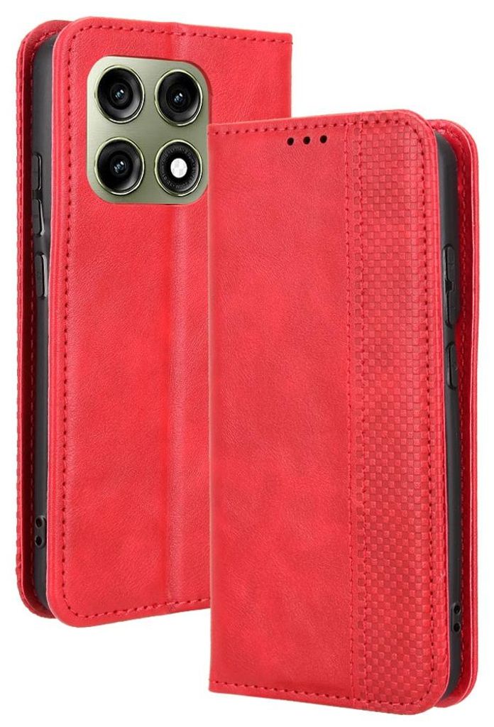 Coverup Vintage Style Klapphülle - Motorola Edge 70 Pro Hülle - Rot